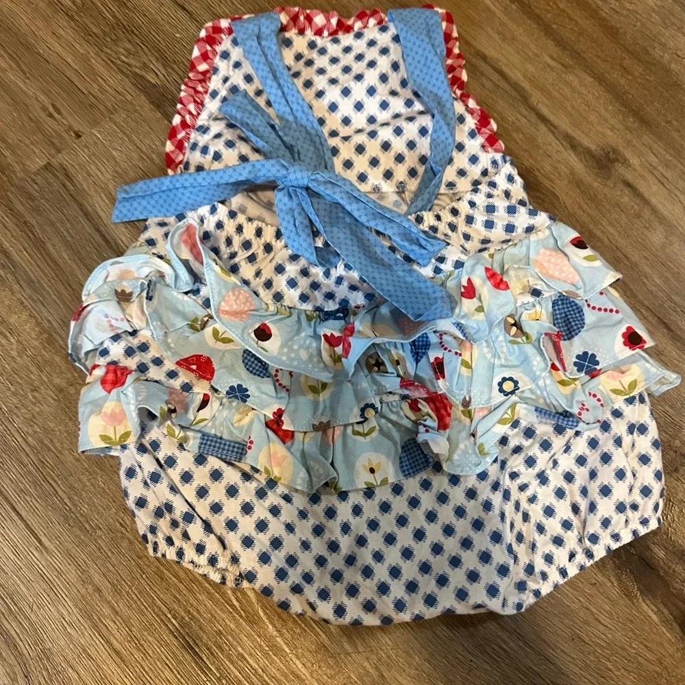 Ricrac & ruffles romper